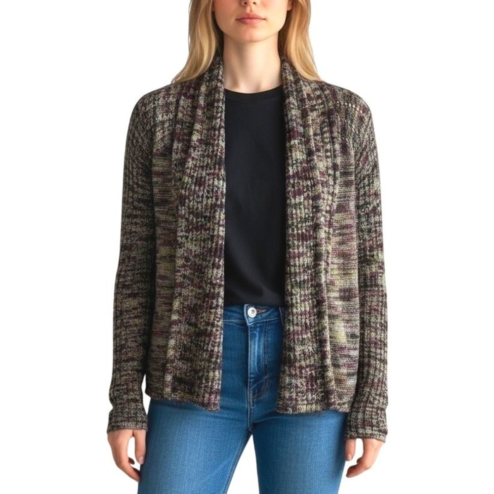 Women's‎ Mauve Blue Open Front Knit Cardigan Sweater Size S by Sonoma Giftable